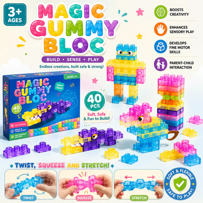 40 PCS Sensory Soft Gummy Blocks