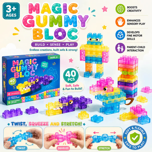 40 PCS Sensory Soft Gummy Blocks