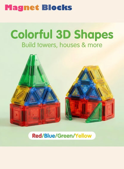 Mini Travel Magnetic Tile Blocks Set 30 Pieces
