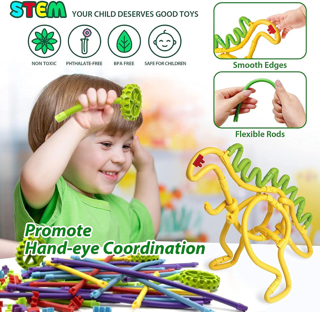 3D Art Creative Soft Twister Rods Building Stick -85 pieces