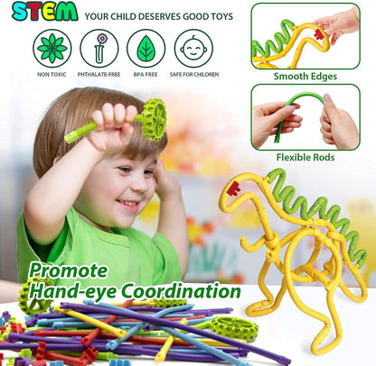 3D Art Creative Soft Twister Rods Building Stick -85 pieces