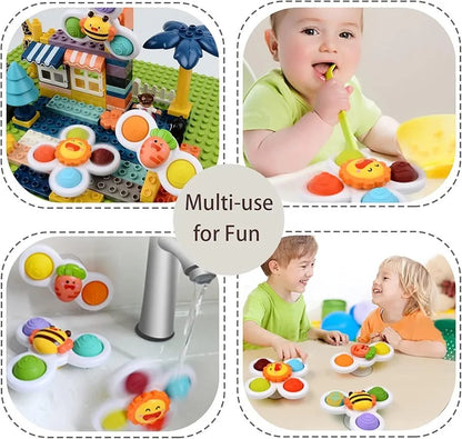 3 pcs Rotating Suction Rattle Spinner Set