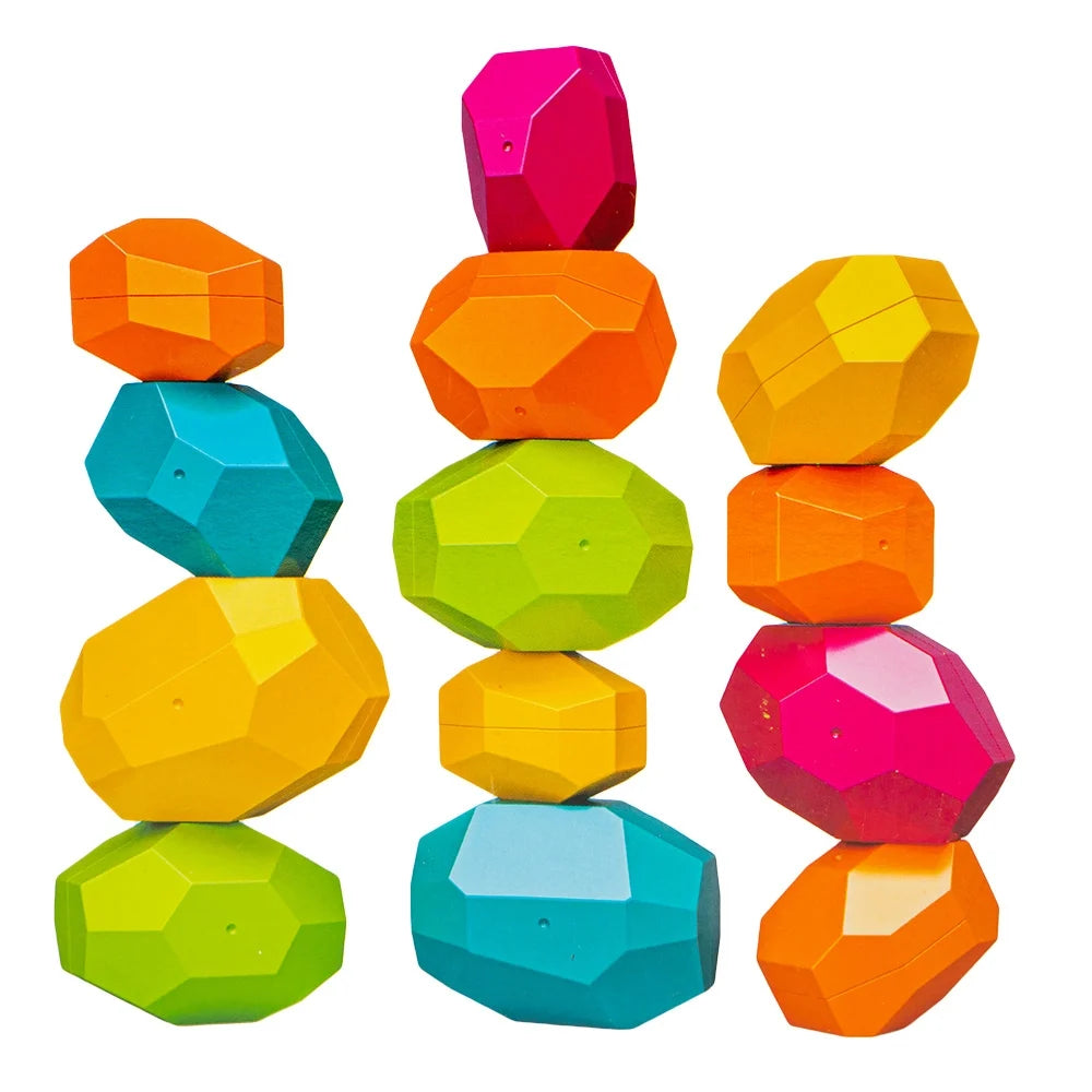 Fun Colorful Balance Stones (12 Pcs)