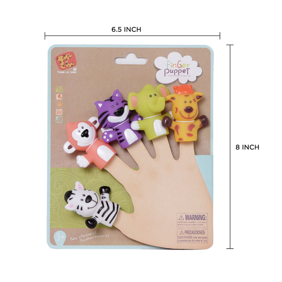 Zoo Animals Silicon Finger Puppets