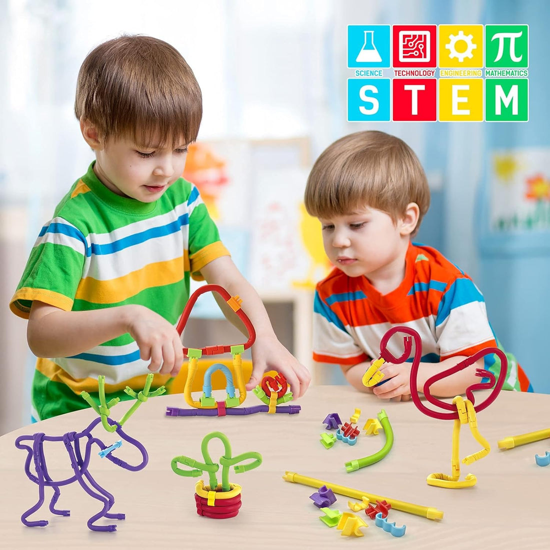 3D Art Creative Soft Twister Rods Building Stick -85 pieces