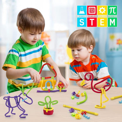 3D Art Creative Soft Twister Rods Building Stick -85 pieces