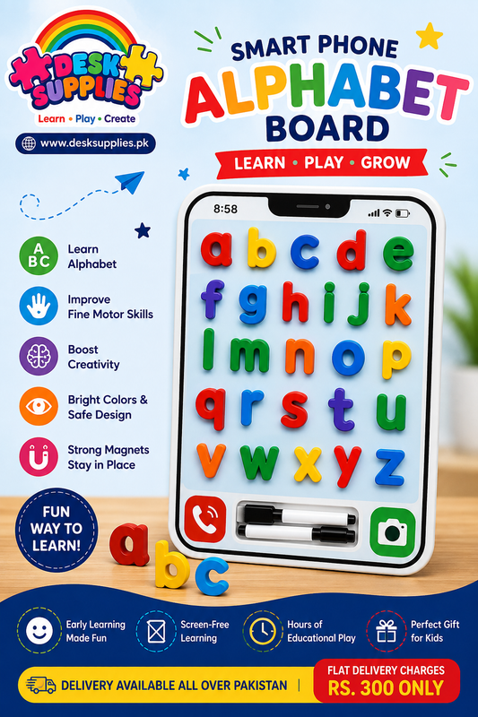 2 in 1 Mobile Lower Case Alphabet Stacking & White Board