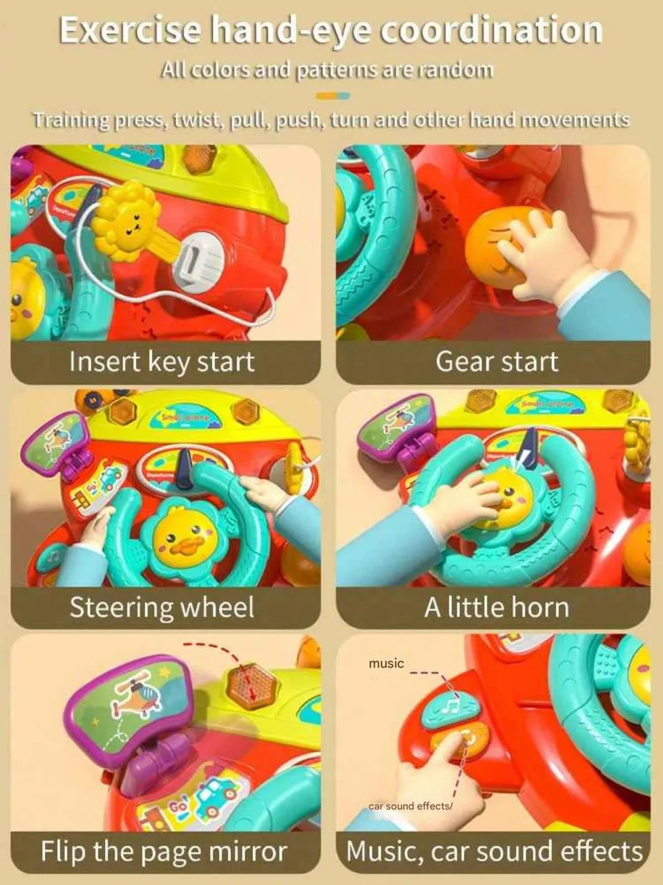 Air Craft Baby Steering Fun Wheel