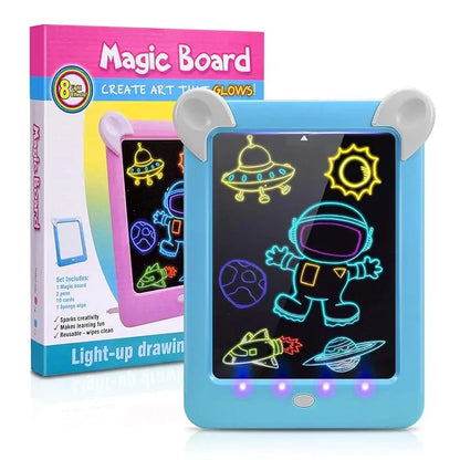 3D Magic Board Light Up Drawing Pad