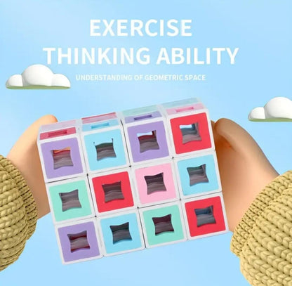 3D Transform Movable Cube Shape Building Blocks - 180 pieces