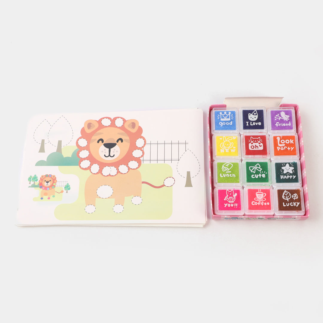 Animals Finger Painting Card For Kids