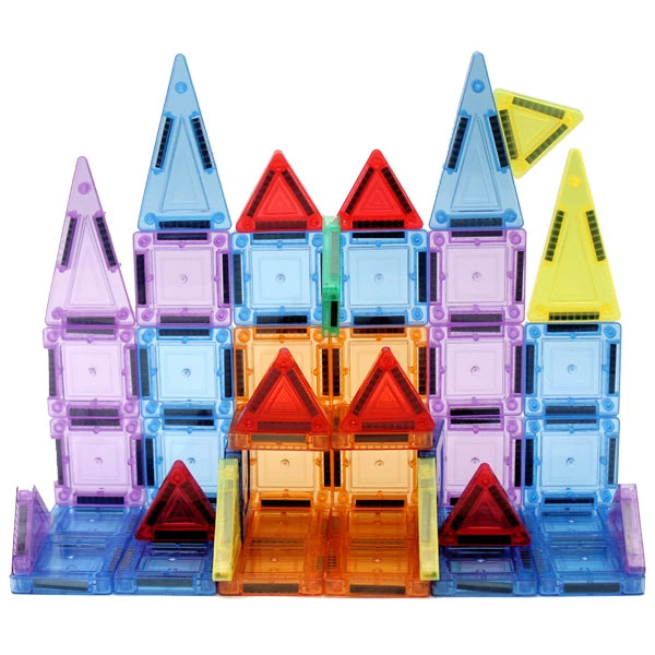Mini Travel Magnetic Tile Blocks Set 54 Pieces