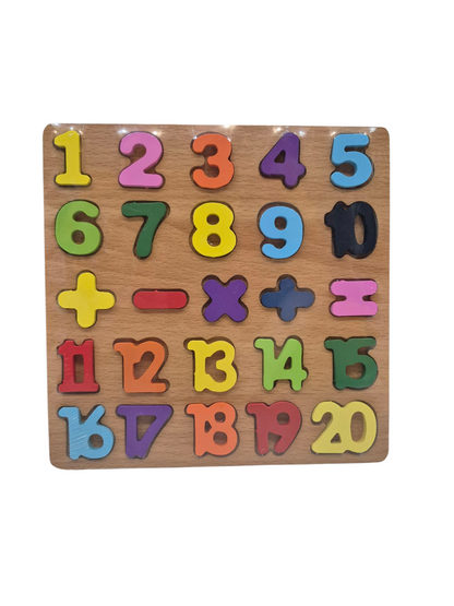 1 to 20 Counting Wooden 3D Learning Mini Puzzle Board