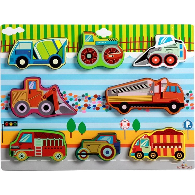 Means of Transportation Chunky Wooden Puzzle Board