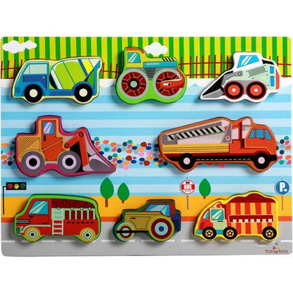 Means of Transportation Chunky Wooden Puzzle Board