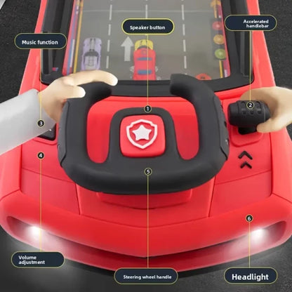 Kids Racing Adventure Car Steering Wheel Toy with Music and Light – Interactive Driving Simulation Game for Kids