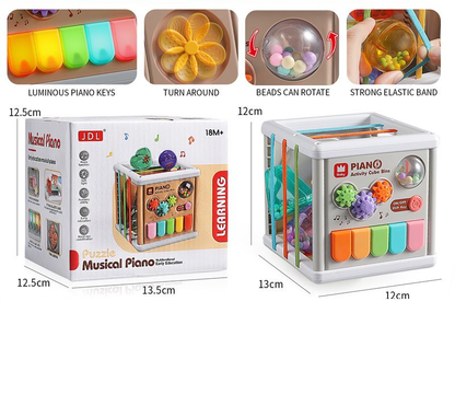 5 in 1 Baby Learning Piano Puzzle Cube With Music and Lights