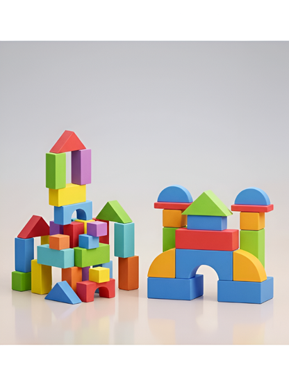 Wooden Multicolor Building Blocks – 40 pieces