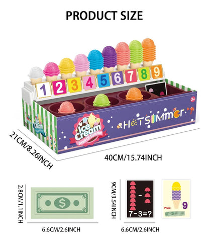 Learning Number Ice cream Counting & Color Sorting Toy