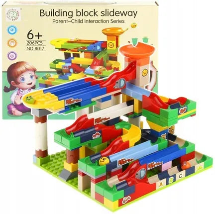 Building Blocks Slideway Track Maze: 206 pcs