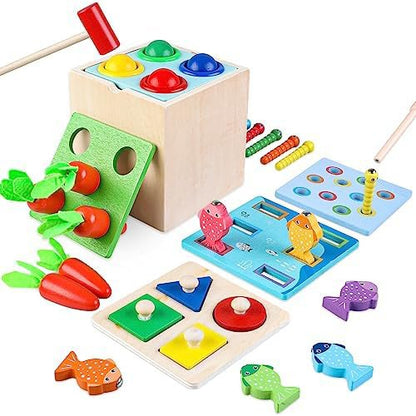 5 in 1 Wooden Montessori Toy