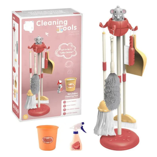 Kids Cleaning Set: Pretend Play Housekeeping Toy (8 pieces)