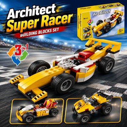 Architect Super Racer 3-in-1 Building Blocks Set (121 Pieces)