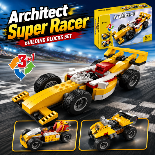 Architect Super Racer 3-in-1 Building Blocks Set (121 Pieces)