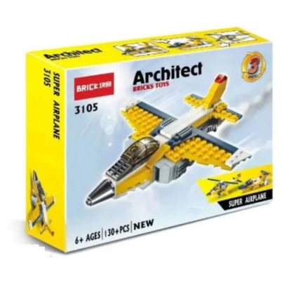 Architect Airplane Building Construction Blocks 3-in-1 (130 Pieces)