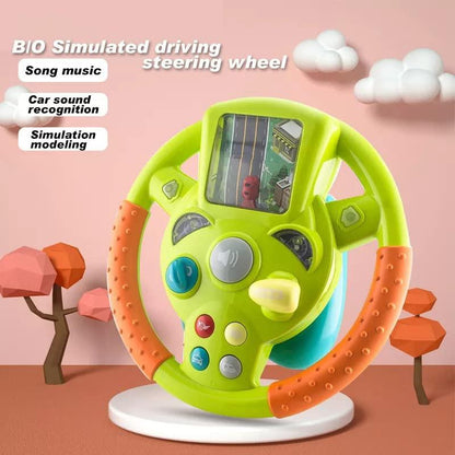 Little Driver Steering Wheel with Music Light for Co-Pilot Simulation Driving Game for Children