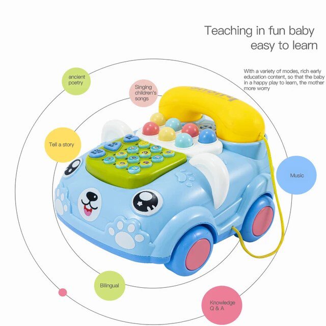 Early Education Multifunctional Phone Car Toy For Kids