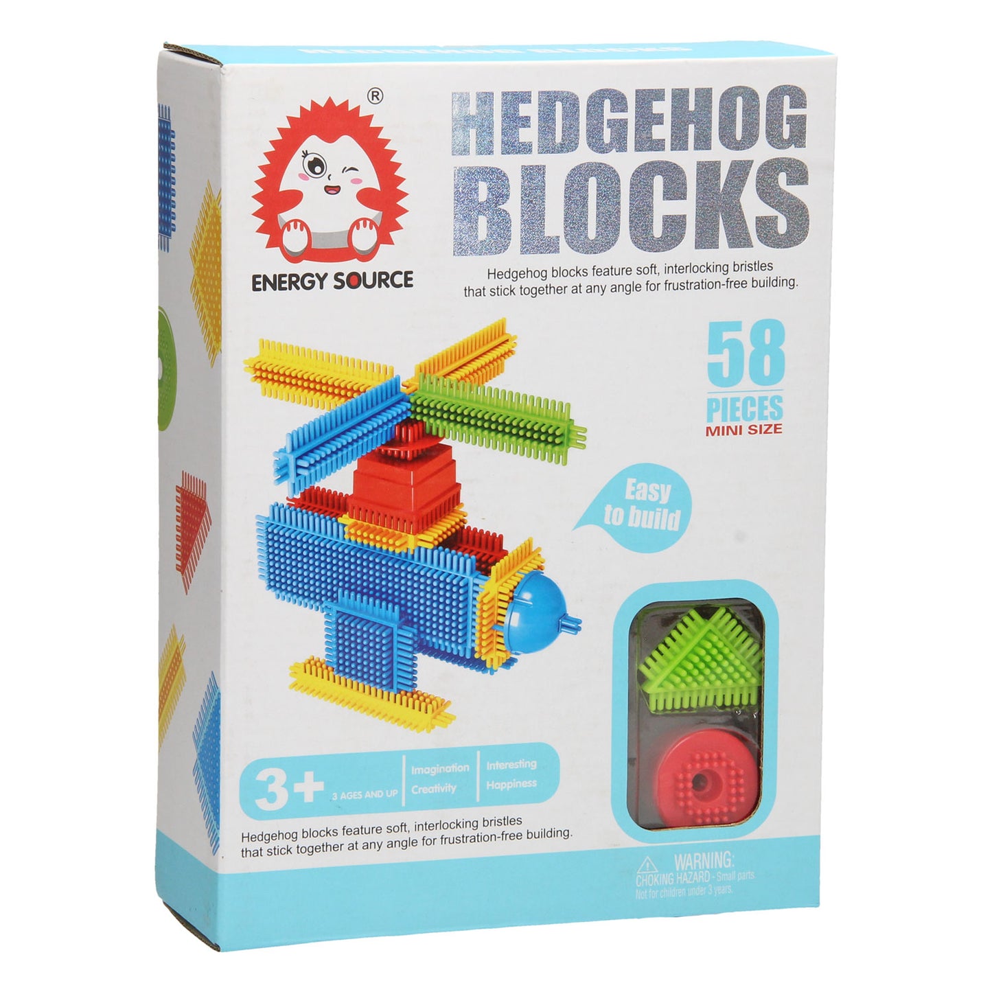 Hedgehog Bristle Mini Blocks (58 Pieces)