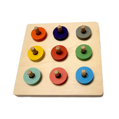 Wooden Bar Shaped Assembled Sleeve Column Puzzle Board