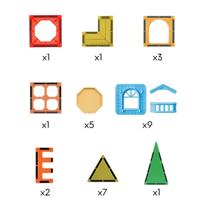Magnetic Building Tiles For Kids: 30 pcs