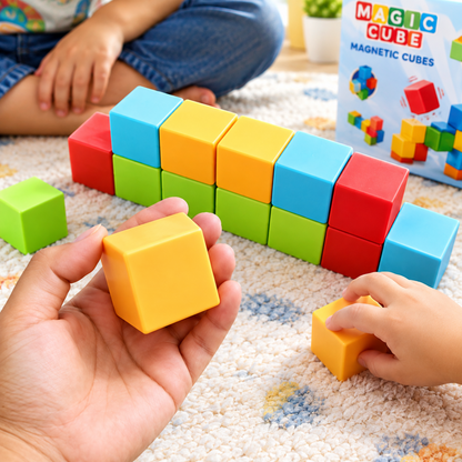 Large Magnetic Building Blocks – 32 Pieces (4.2 cm x 4.2 cm each)