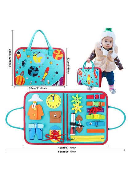 Montessori Travel Friendly Felt Motor Skills and Sensory Book