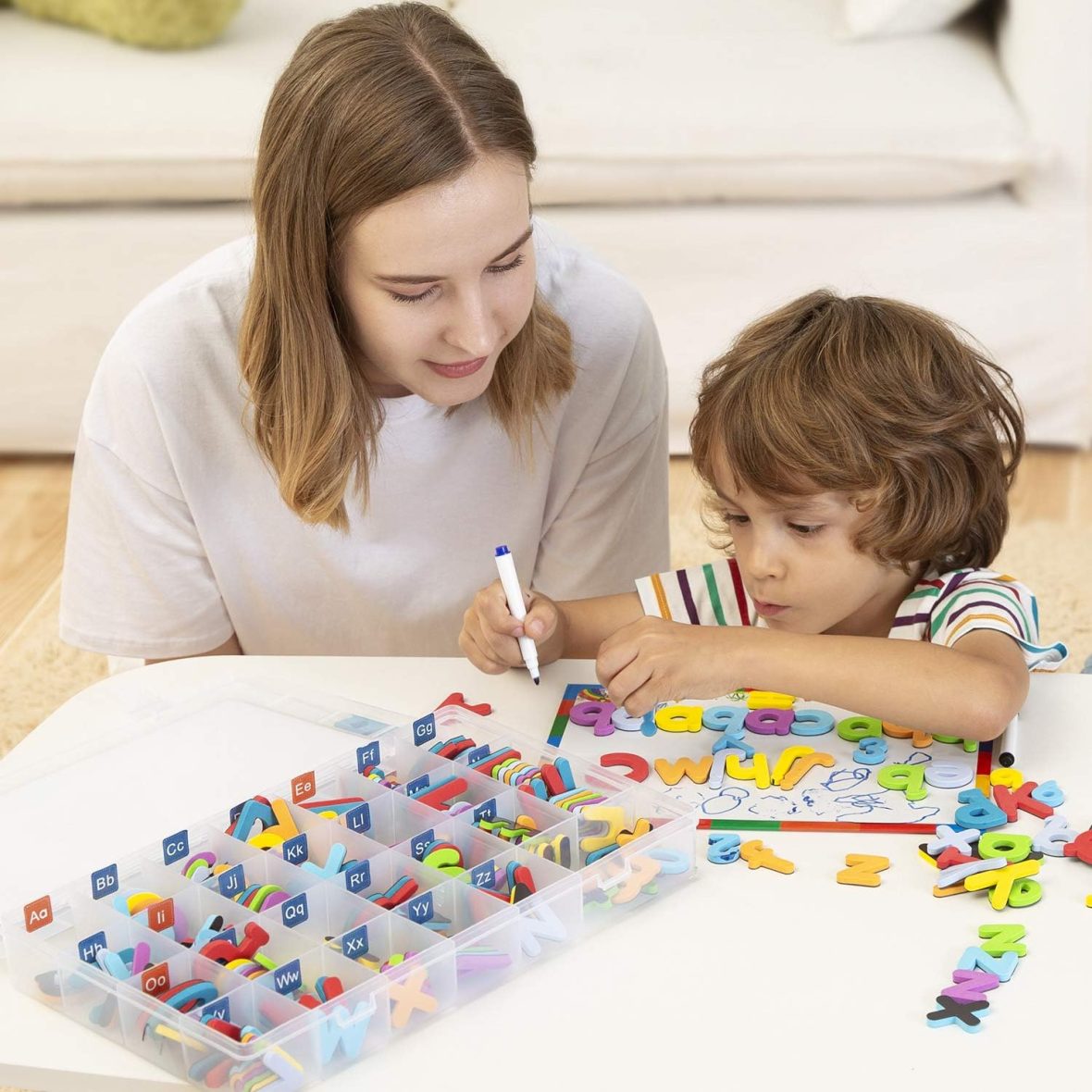 Magnetic Foam Alphabets and Numbers with Storage Box – 234 Pieces