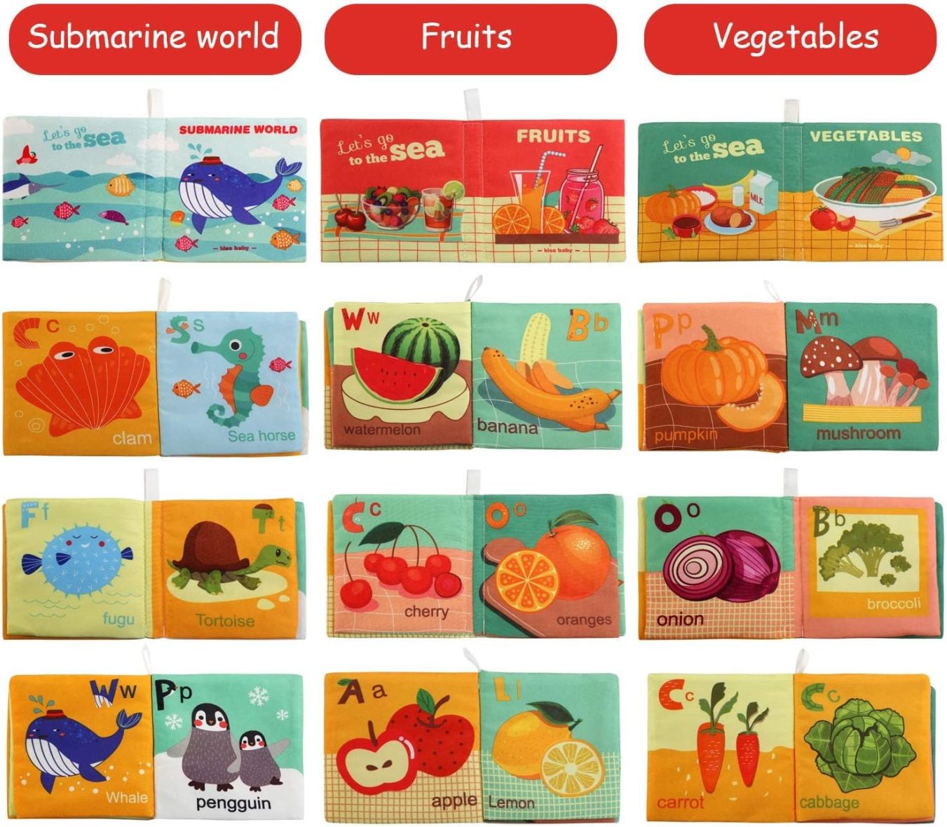 Crinkle Cloth Books for Babies (Set of 6 Books)