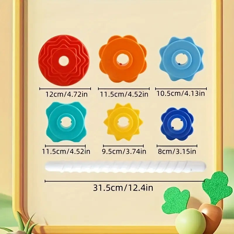 Rainbow Rotating Spin Stacking Tower