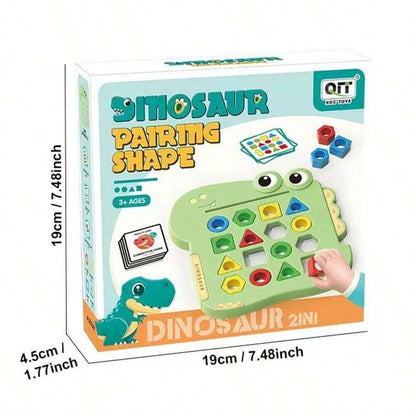 Dinosaur Pairing Shape Pattern Cards Challenge Multiplayer
