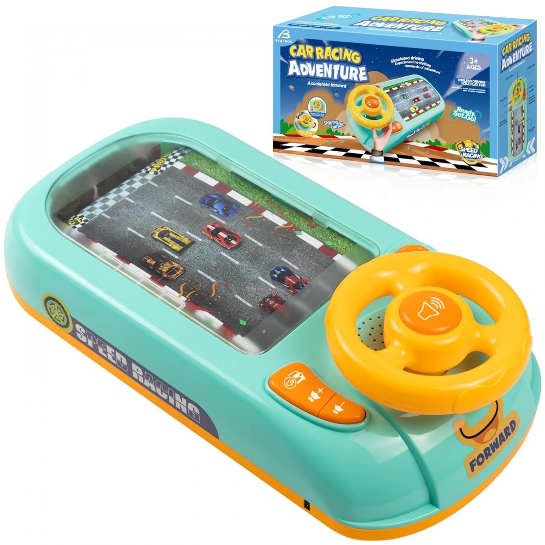Interactive Car Racing Adventure Steering Wheel for Kids