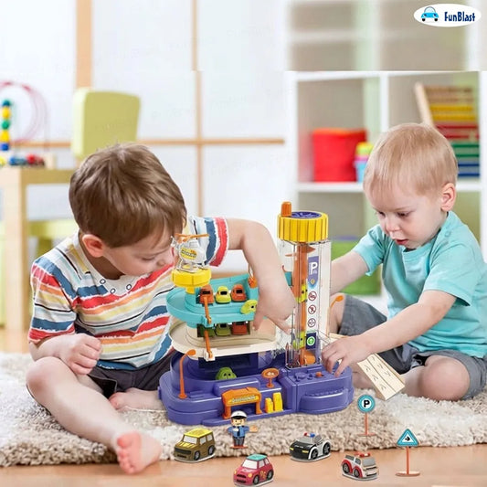 Car Track Parking Building Adventure Set