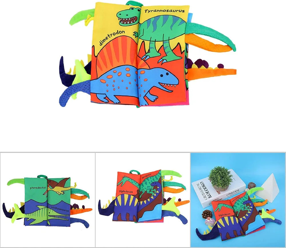 Dino Tails- Soft Crinkle Cloth Book for Babies