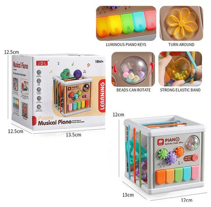 5 in 1 Baby Learning Piano Puzzle Cube With Music and Lights