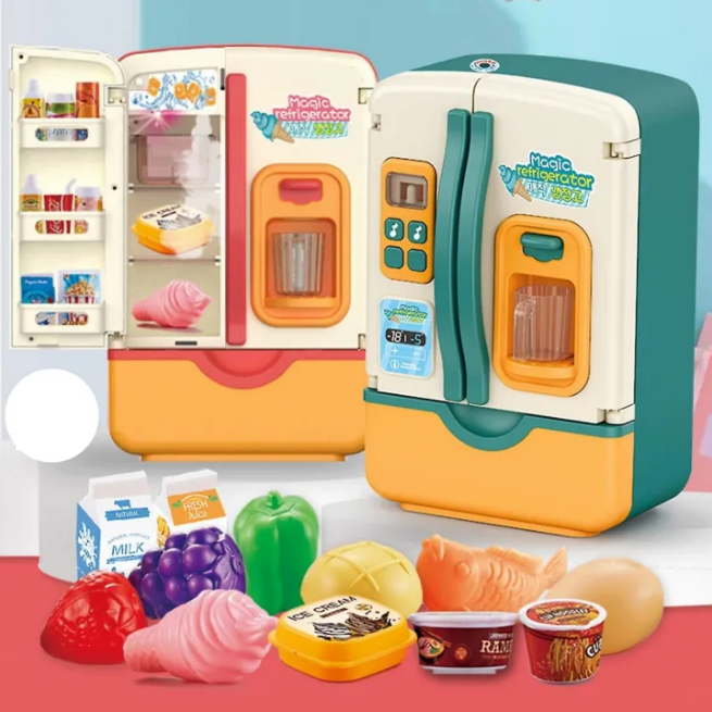 Multi-Function Fridge Toy Set – 39-Piece Interactive Play Kitchen