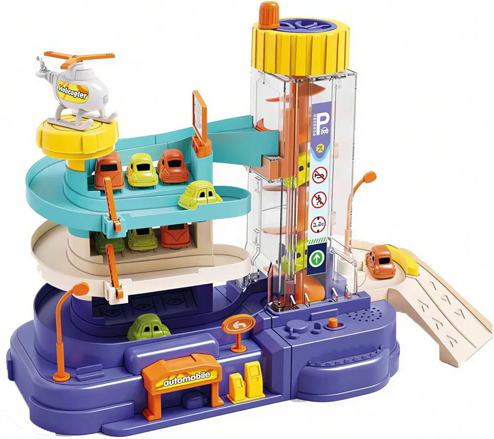 Car Track Parking Building Adventure Set