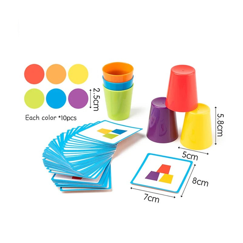Colour Classification Stacking Cup Game – Pattern Matching