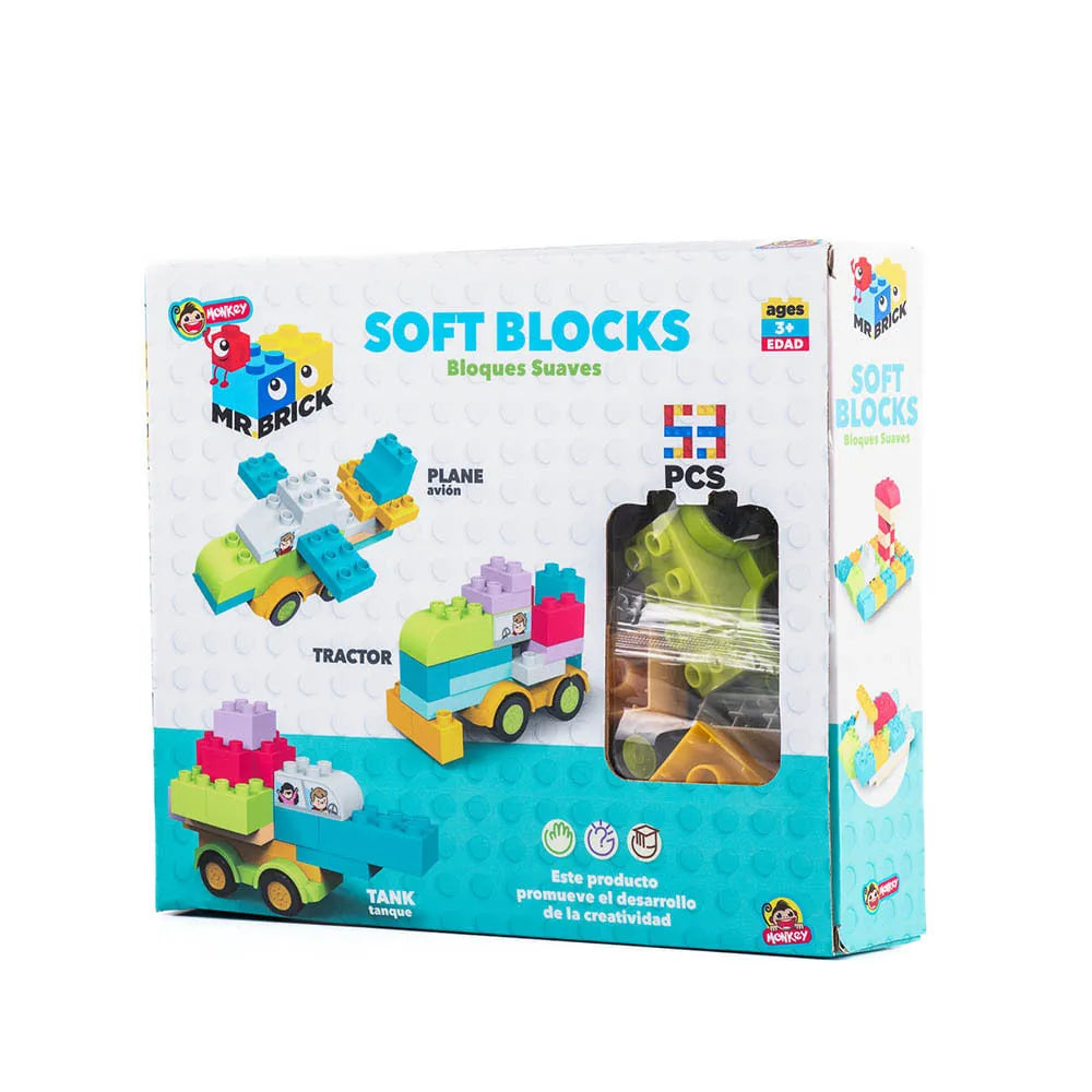 Educational Building Fun Soft Blocks: 53 pcs