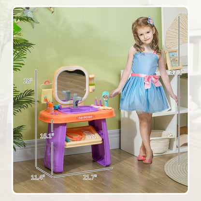 Vanity Dresser Little Beautician Interactive Playset – Smart Simulation Sink with Lights, Music, and Intelligent Sensor Faucet