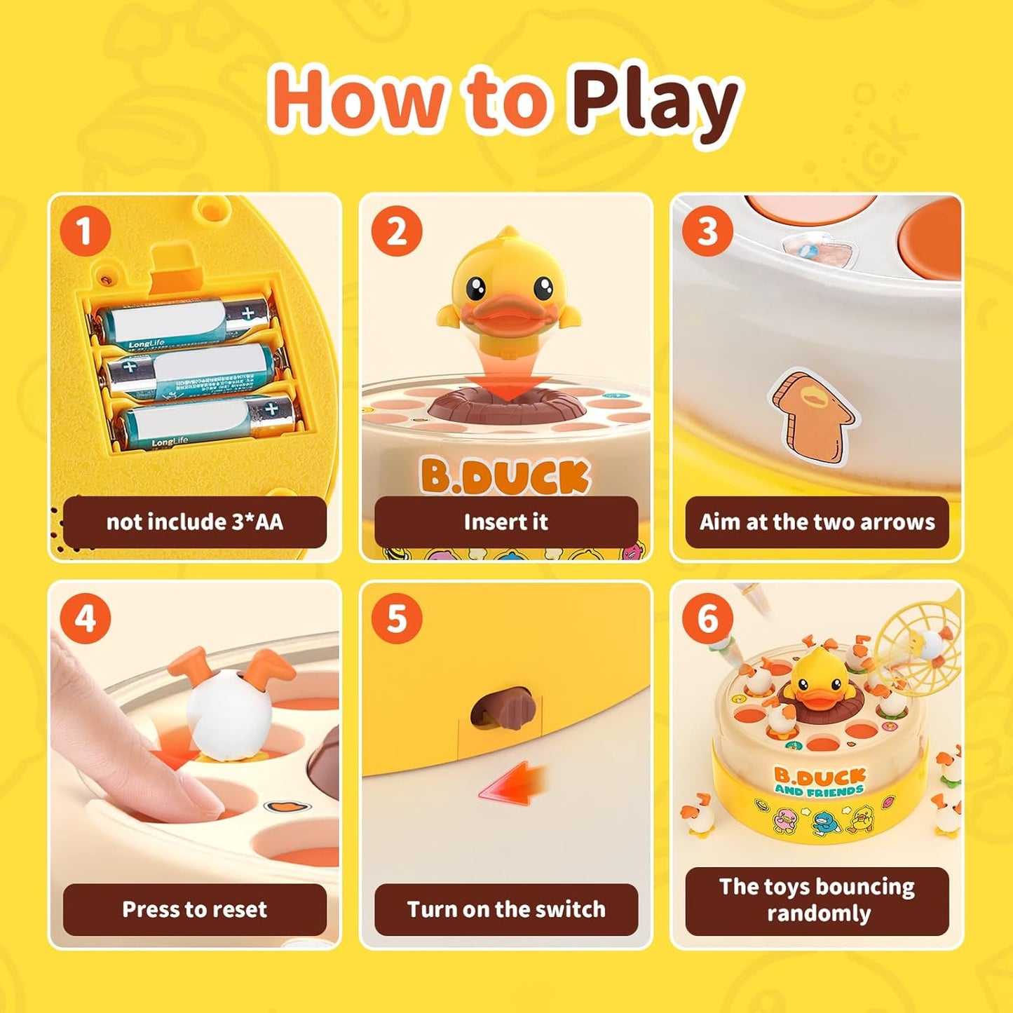Electric Bouncing Duck Catching Game